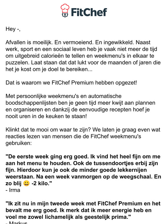 "Gewicht kwijtraken zonder moeite"