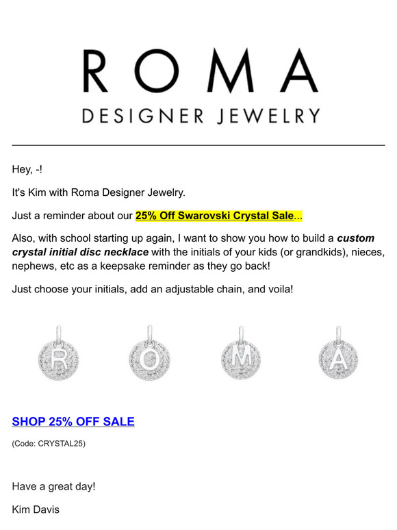 Swarovski Crystal Heart Pendant in Sterling Silver Pendant + Chain Crystal Collection Roma Designer Jewelry