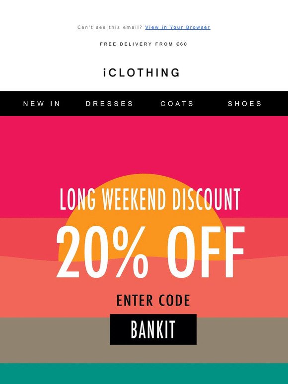 20% OFF Everything 🎉