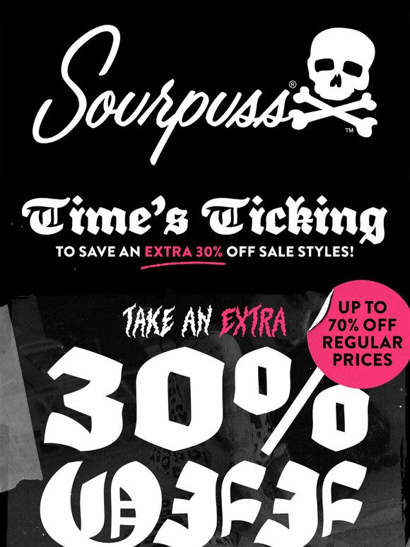 Time's Ticking ⏳ Don't Miss An EXTRA 30% OFF All Sale Items!