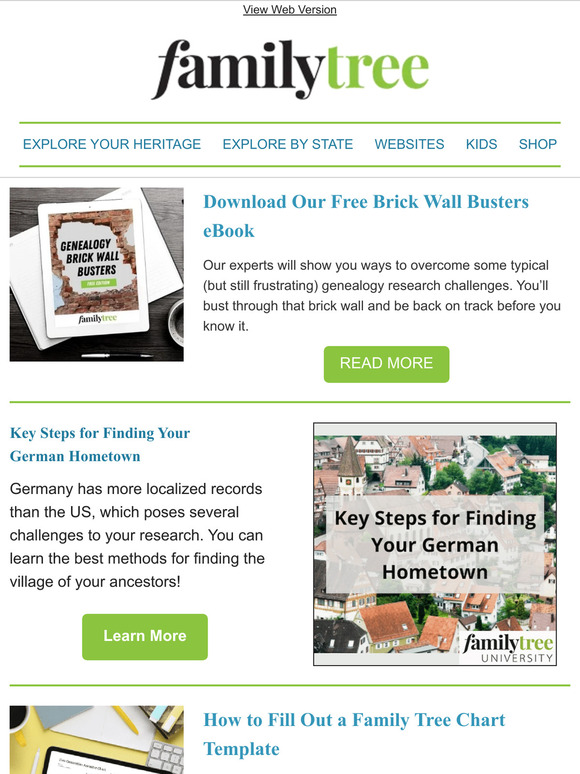 Family Tree Magazine: Genealogy Brick Wall Busters Free EBook | Milled