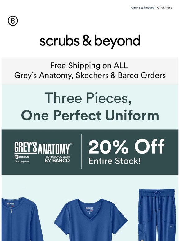 Grey's Anatomy + 20% = The Perfect Uniform