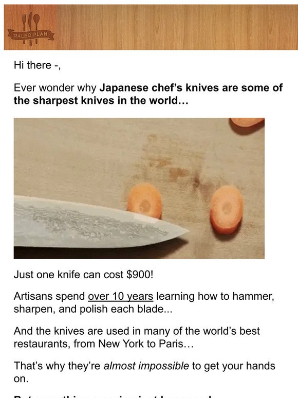 super sharp Chef knife: 75% off