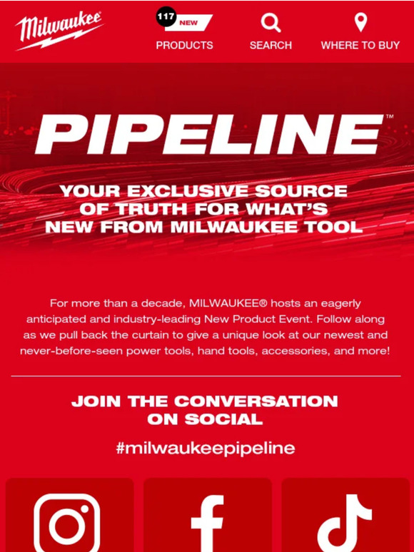 Milwaukee Tool MILWAUKEE® PIPELINE™ 2023 Join the Conversation Milled