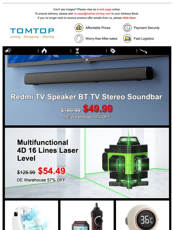 [Best Sellers Arrive✨] Redmi TV Speaker Only ＄49.99, 16 Lines Laser Level Only ＄54.49, Limited Quantity!