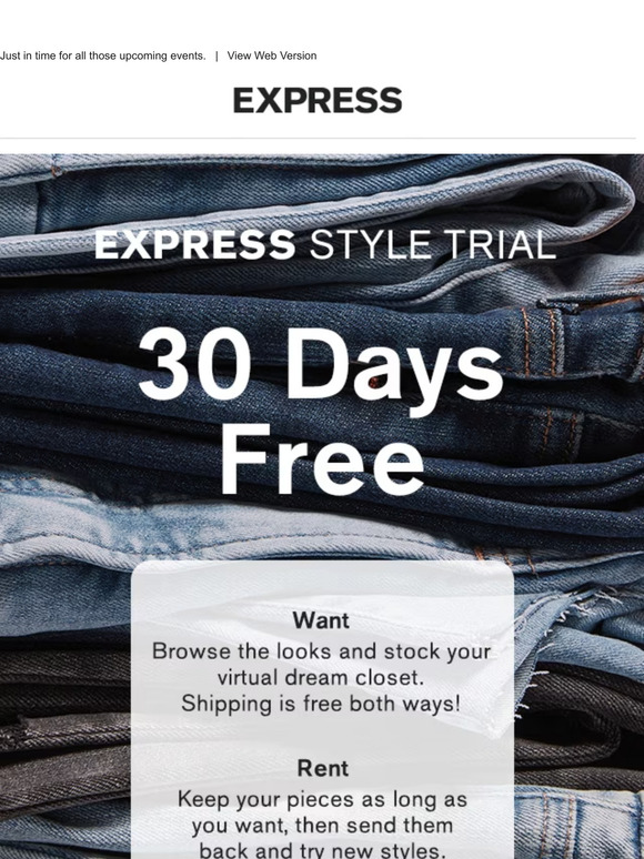 Rent new looks + get your first month FREE!
