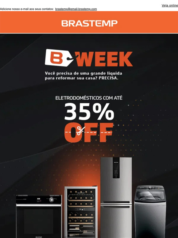 Até 35% OFF em eletrodomésticos 🤩