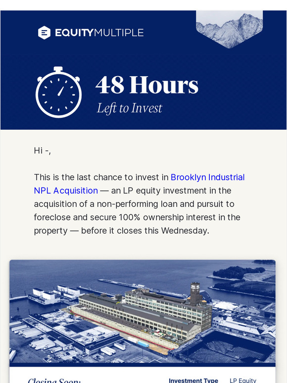 Closing in 48 Hrs: Distressed Acquisition Opportunity