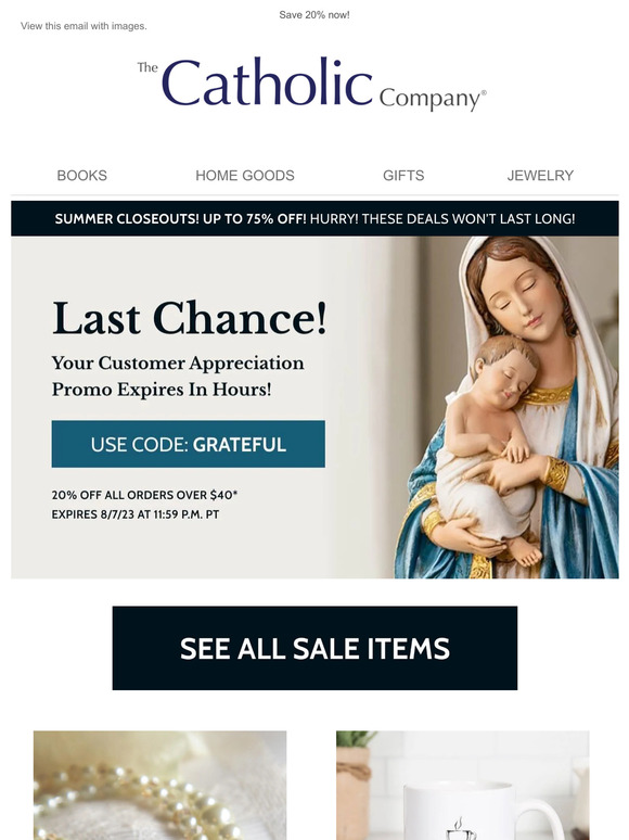 Last Chance! Your 20% Off Coupon Ends Tonight!
