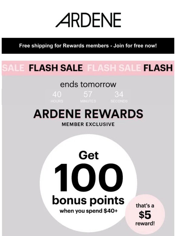 ardene.com: PSST Get $5 off with Ardene Rewards points💰