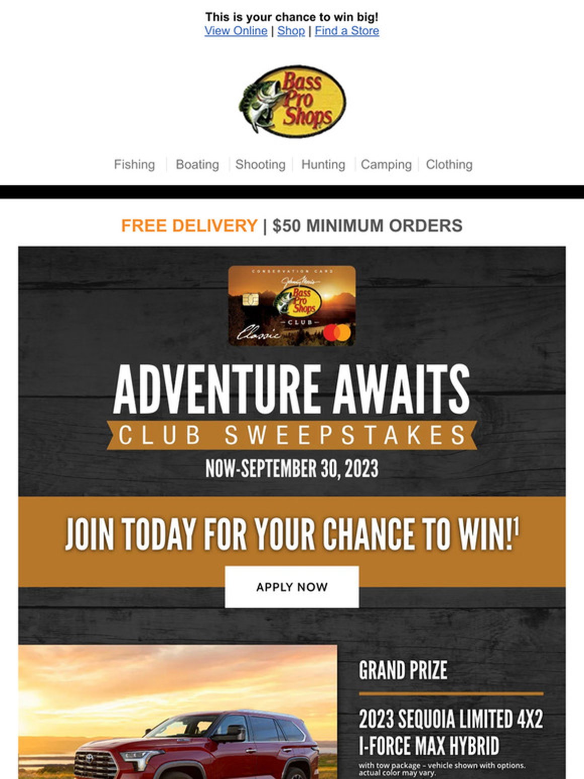 Bass Pro Shops: Drive Into Adventure With These Prizes