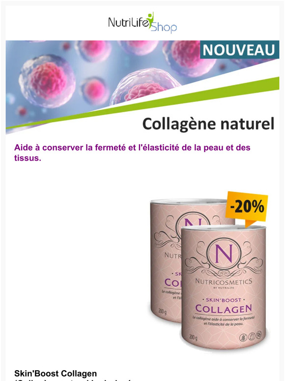 Votre cure de Collagène naturel en poudre jusqu'à -20% de remise