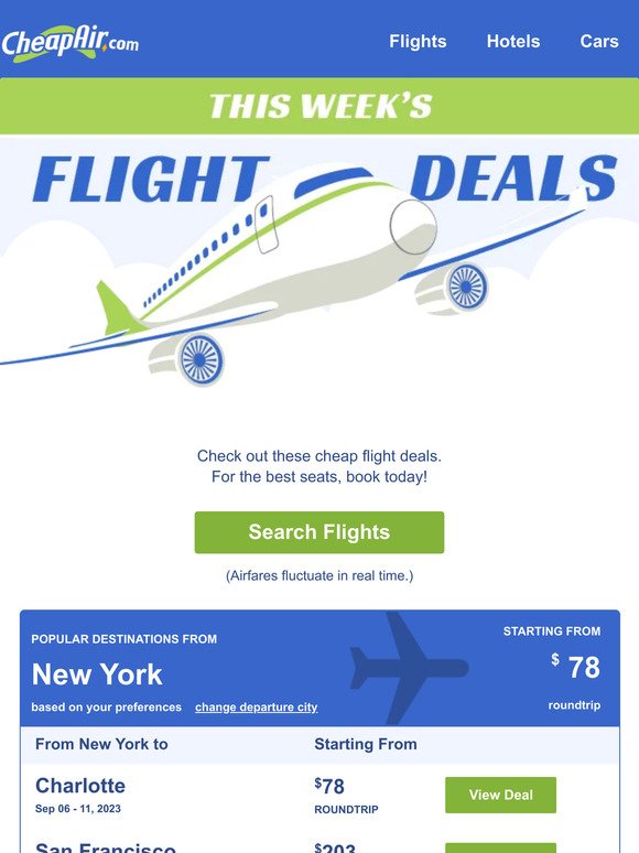 $78 Roundtrip from New York
