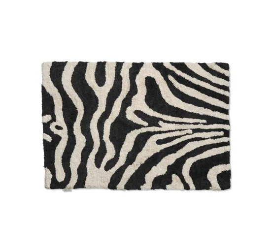 Zebra badrumsmatta svart/vit