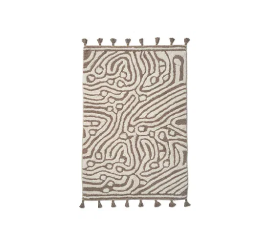 Maze badrumsmatta simply taupe/vit