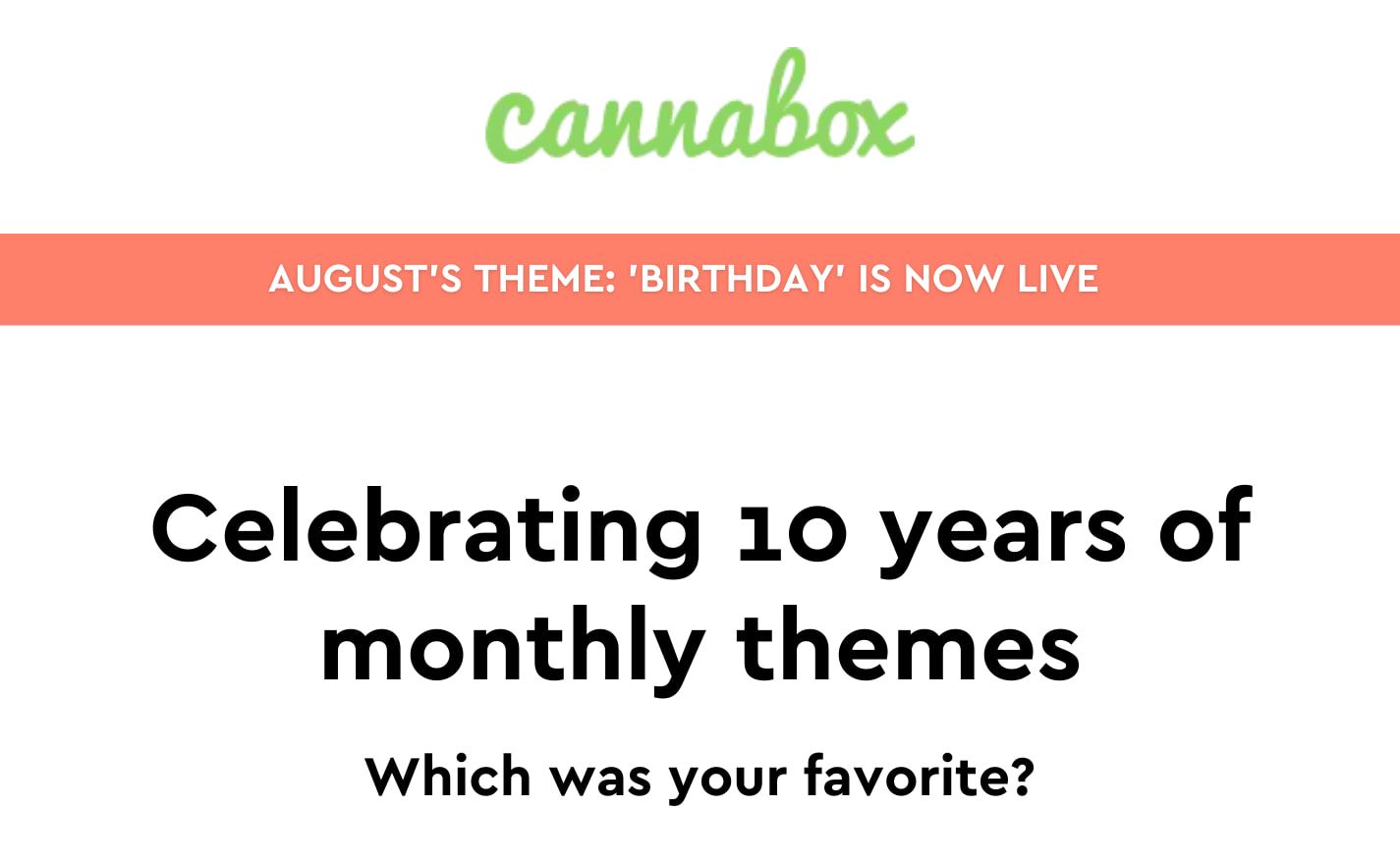 Celebrating 10 years of monthly themes Which was your favorite?