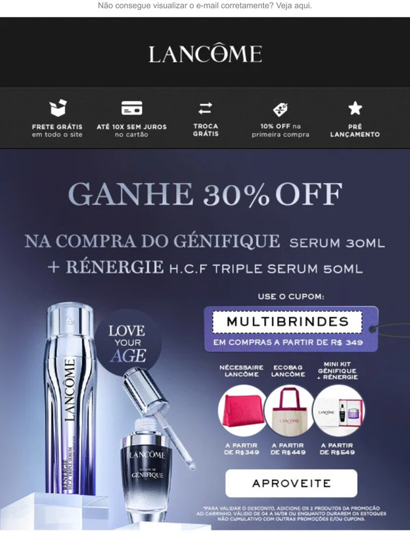 30%OFF + PROGRESSIVA DE BRINDES