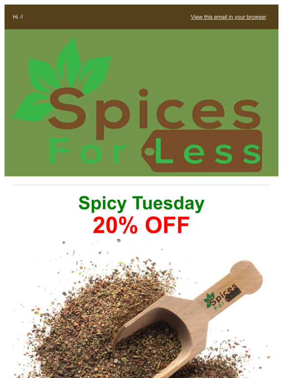 Spicy Tuesday! 20% Off This Favorite Item!