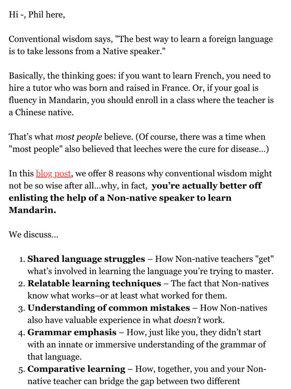 And the best Mandarin instructor IS…