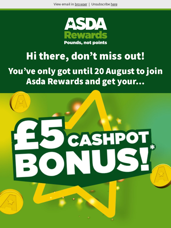 George At Asda Get A £5 Bonus With Your First Asda Rewards Shop 🛒