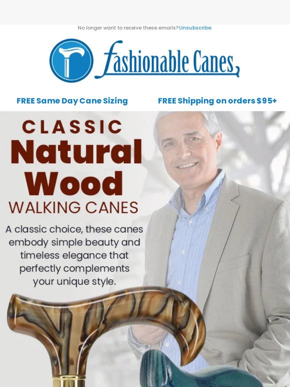 Nature's Finest: Unveiling Our Classic Natural Wood Canes!