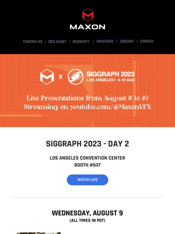 Maxon Siggraph 2023 Day 2 Milled