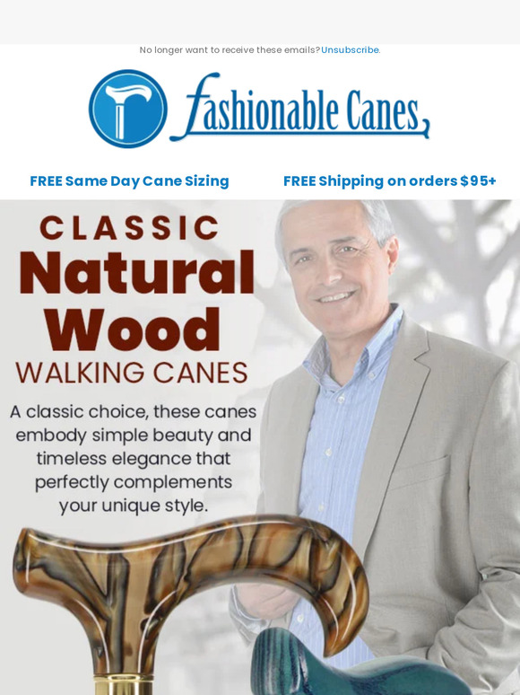 Nature's Finest: Unveiling Our Classic Natural Wood Canes!