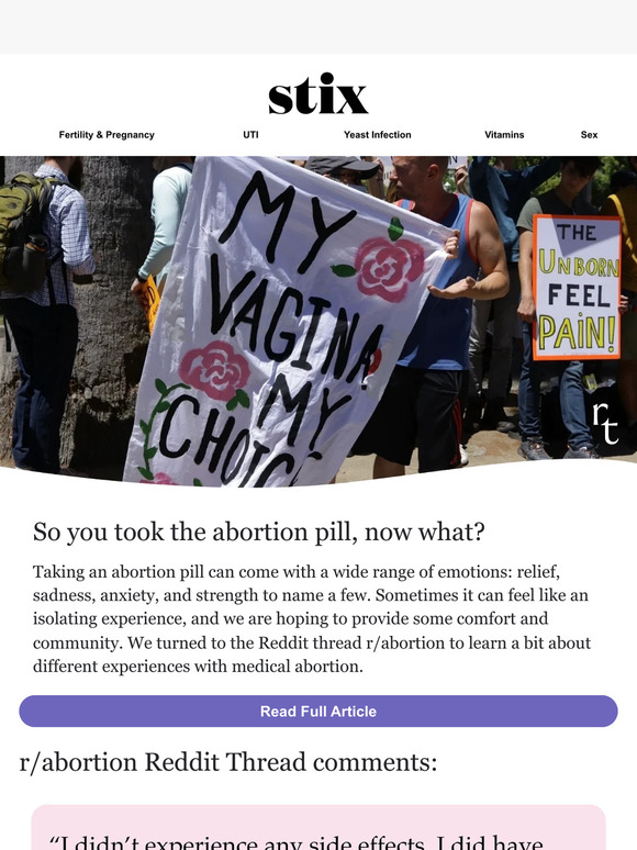 Reddit's experience taking the abortion pill