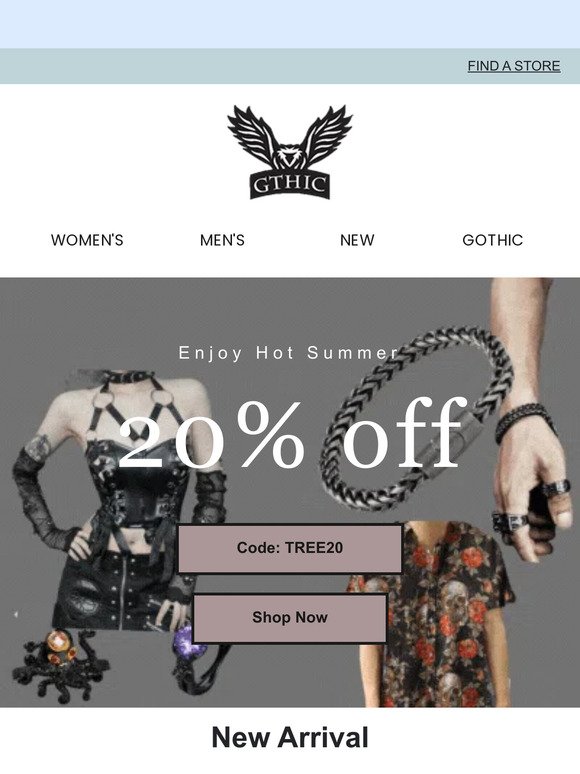 Enjoy Hot August - 20% OFF for your outfit