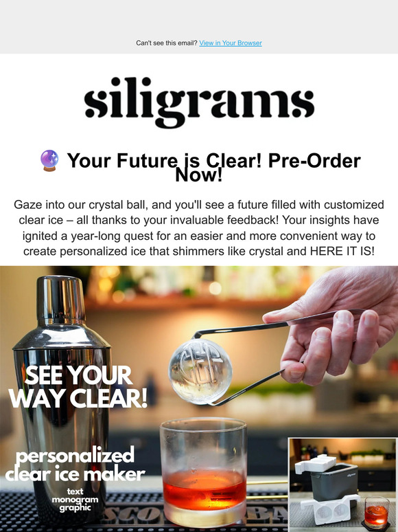 Siligrams - Our super popular custom monogram ice cube