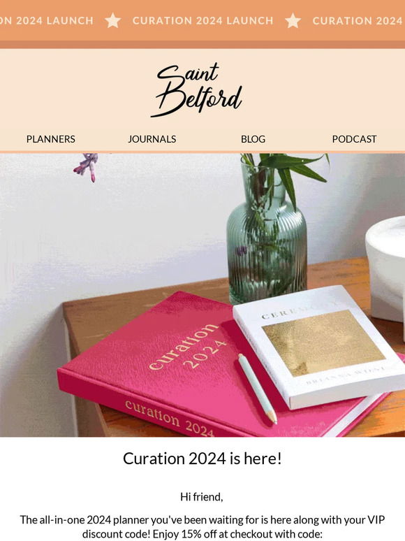 Curation 2024 Diary Planner  All-In-One Lifestyle Planner - Saint Belford