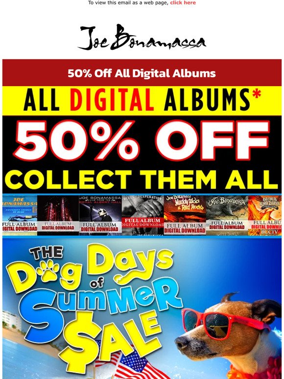 50% Off All Digital Albums - Complete Your Collection Today!