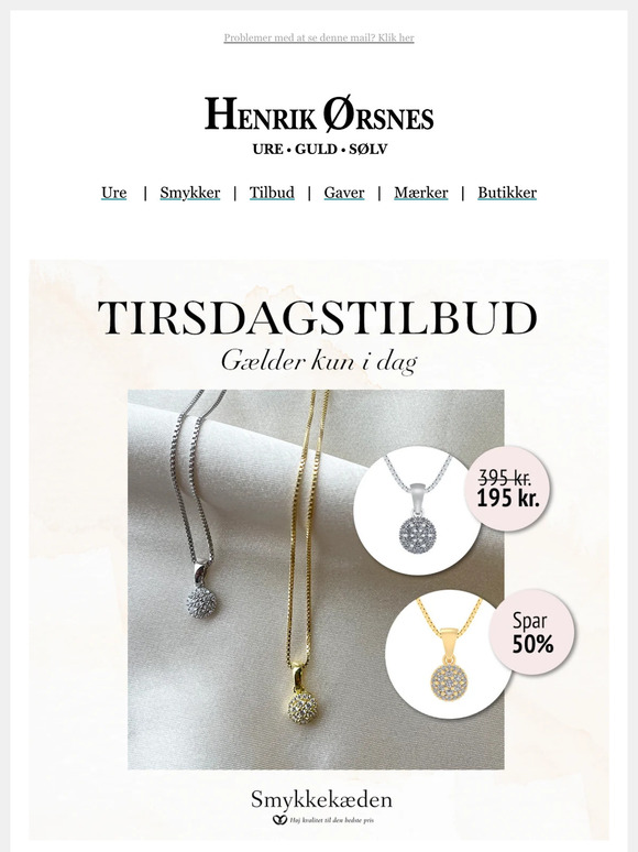 KUN I DAG: Halskæder til 195,- 😍