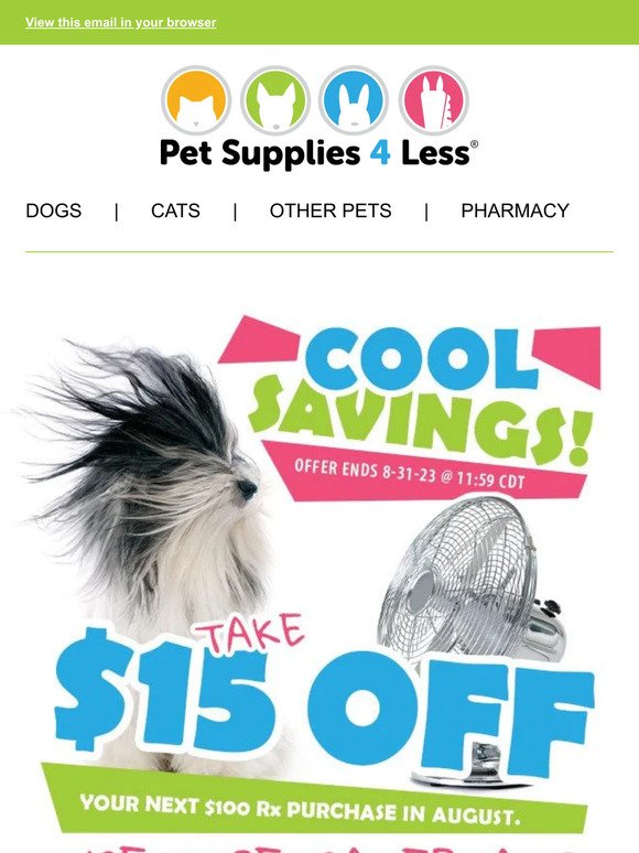 — ☀️ Celebrate Cool Savings! $15 Off $100