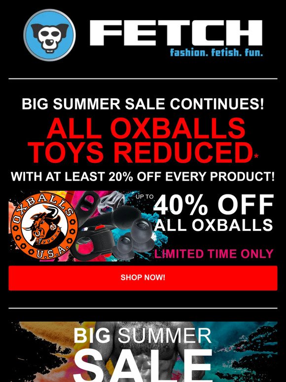 ALL OXBALLS TOYS AT LEAST 20% OFF!