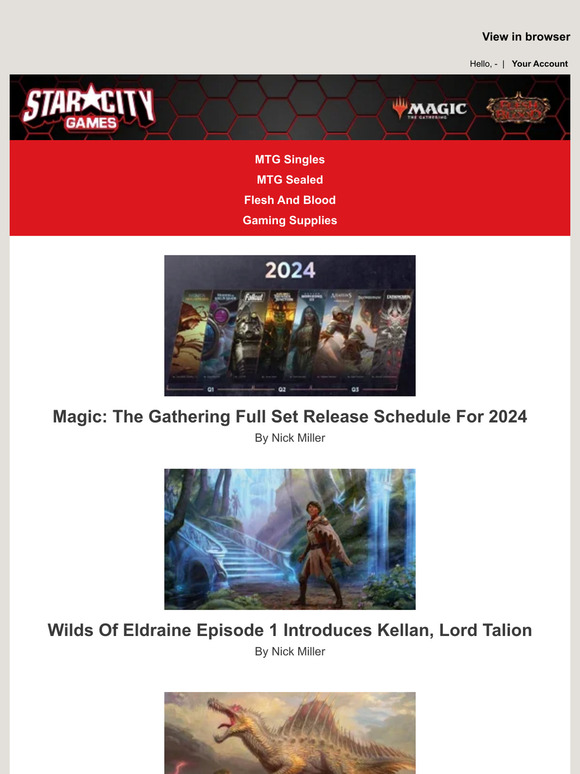 Star City Comics & Games 👀 Magic The Gathering's full lineup of sets