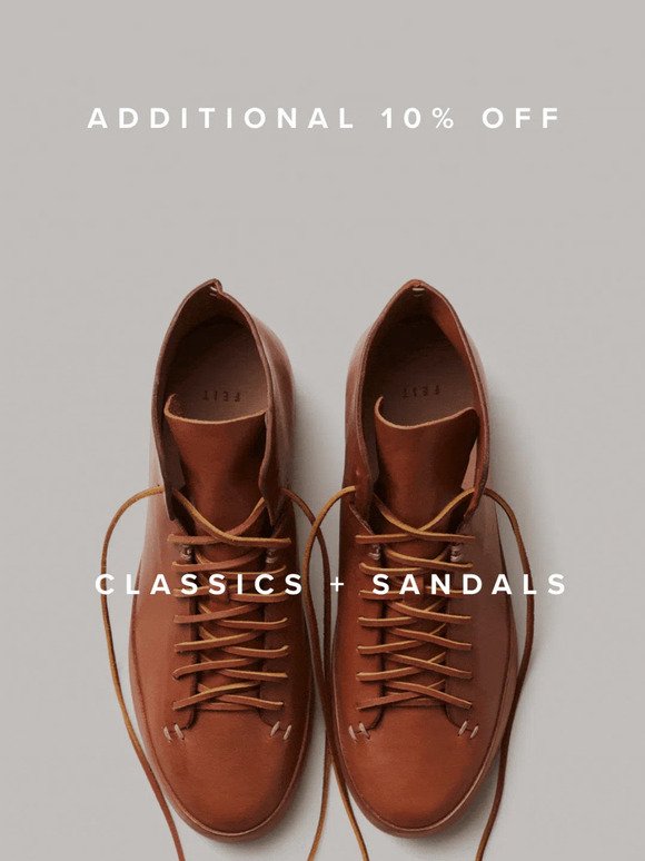 FINAL DAYS OF SALE ON CLASSICS + SANDALS