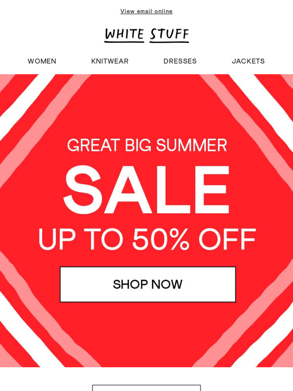 Our summery sale. Our greatest dresses.