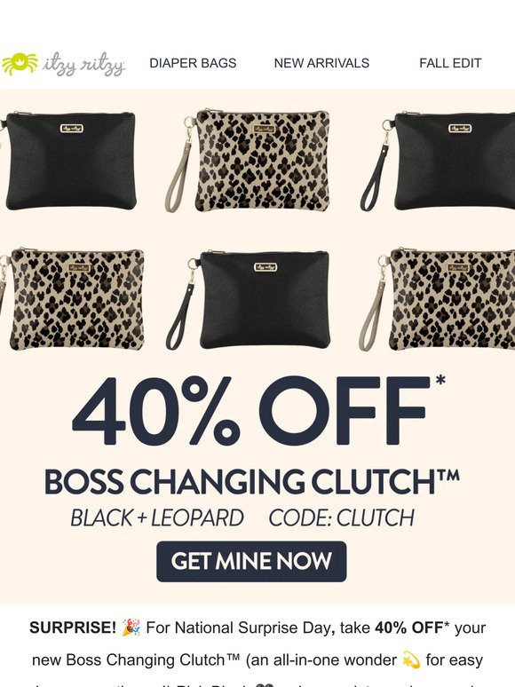 🥳 SURPRISE: 40% Off Changing Clutches