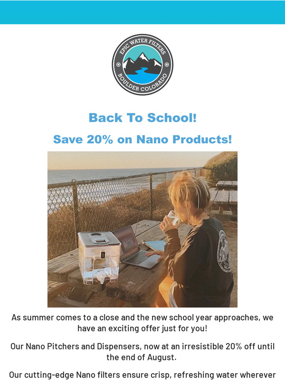 💦Back To School Savings! 20% Off!