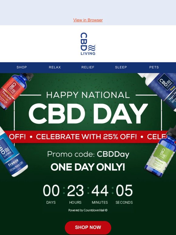 Your National CBD Day Gift is Here: 25% Off Everything!