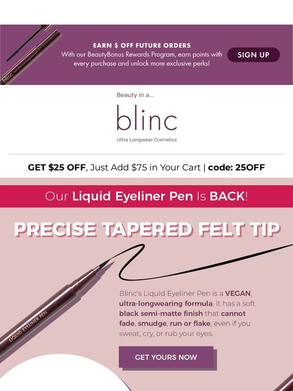 Liquid Eyeliner Pen is BACK!!