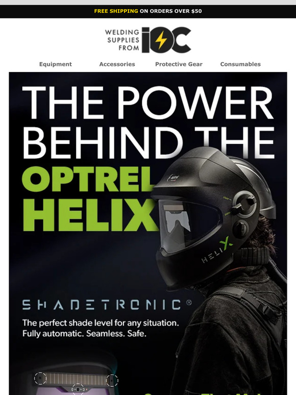 Welding Supplies from IOC Check Out Optrel's ShadeTronic Helmet