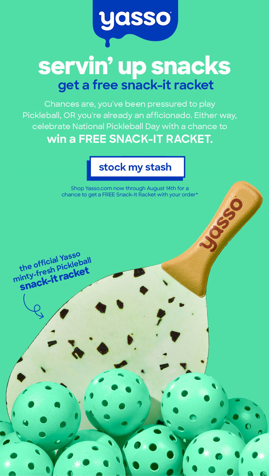 serving up snacks! get a free snack-it racket
