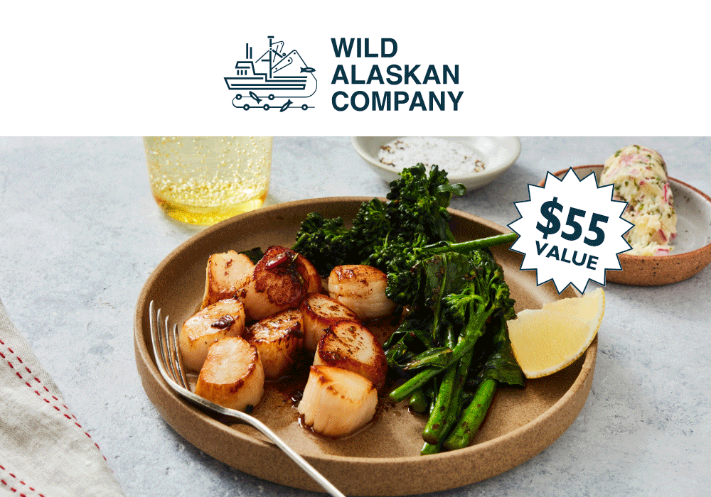 Wild Alaskan Company Don't your FREE Scallops! Milled