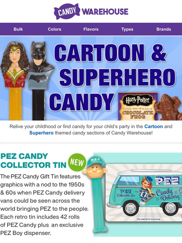 🦸‍♀️ Cartoon & Superhero Candy