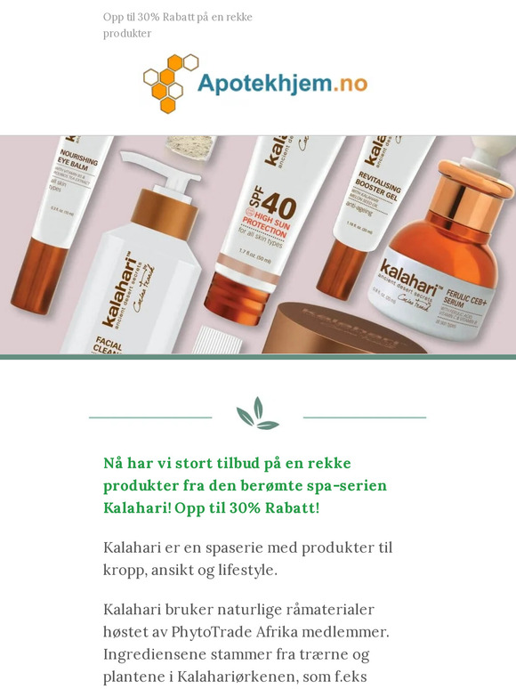 TILBUD på Spa-serien Kalahari