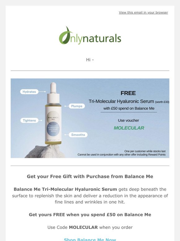 Get your Free Balance Me Gift worth £33