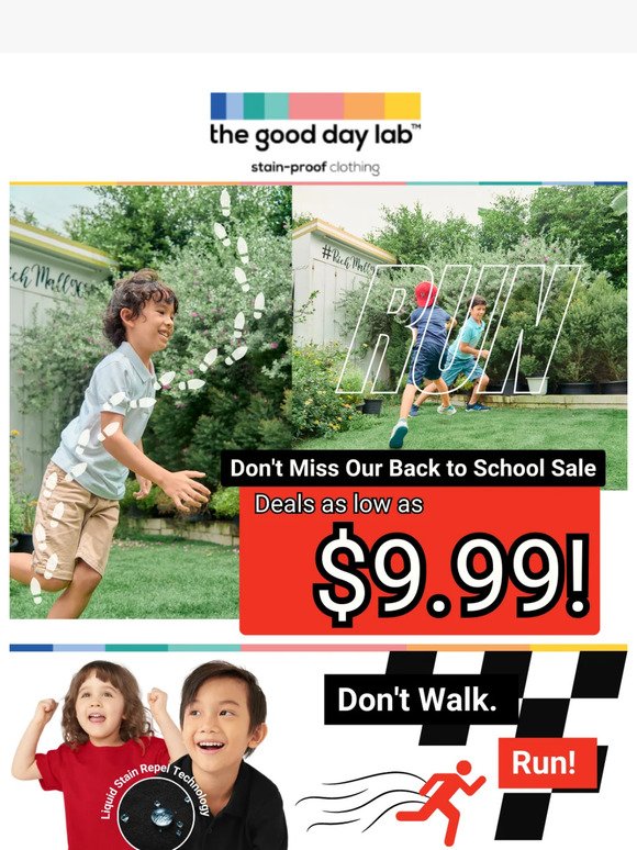 Don’t walk like an adult🧍🏽RUN like a child 🏃🏽‍♂️Back to School Deals Starting from $9.99!