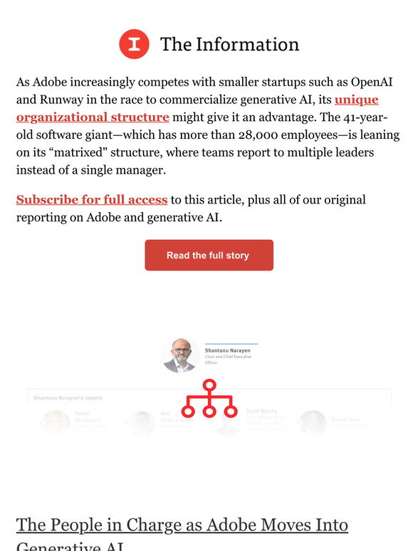 The Information: The People in Charge as Adobe Moves Into Generative AI ...